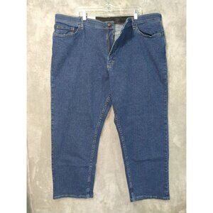 Wrangler Jeans Mens 42x29 Blue Denim Relaxed Fit Comfort Flex Waist Stretch